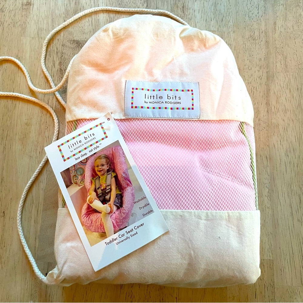 Little Bits by Monica Rogers Toddler Car Seat Cover! New! Universal Sized